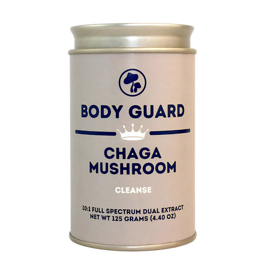 Guardaespaldas - Chaga Orgánico 10:1 Extracto Dual de Espectro Completo para Sistema Inmunológico, Desintoxicación, Digestivo y Potente Antioxidante - Disponible en 5 tamaños: 75, 100, 125, 200 y 250 gramos. Bolsa de cáñamo incluida!