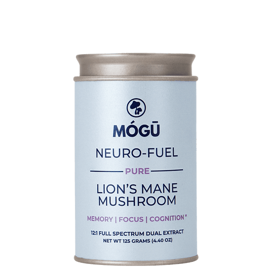 Neuro Fuel - Extracto dual 12:1 puro de Melena de León Orgánico para la Memoria, el Enfoque y la Cognición - Disponible en 5 tamaños: 75, 125, 150, 200 y 250 gramos. Bolsa de cáñamo incluida!