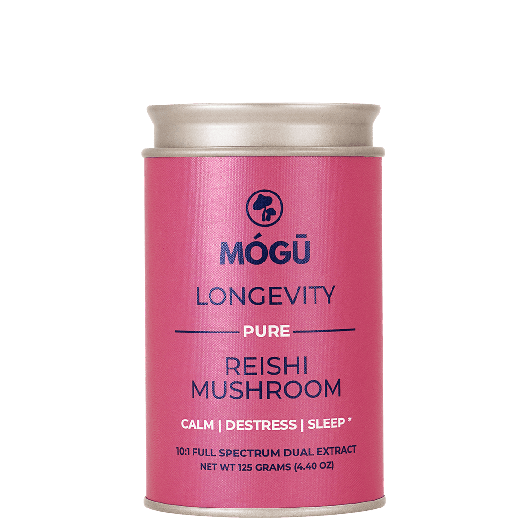 Longevidad - Reishi Orgánico (La Reina de los Hongos) Extracto Doble de Espectro Completo 10:1 para ayudar a Calmar, Desestresarse y Dormir" - Disponible en 5 tamaños: 75, 100, 125, 200 y 250 gramos. Bolsa de cáñamo incluida!