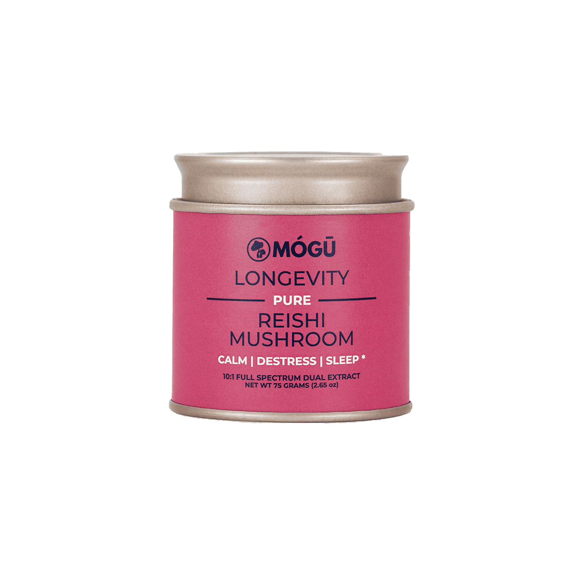 Longevidad - Reishi Orgánico (La Reina de los Hongos) Extracto Doble de Espectro Completo 10:1 para ayudar a Calmar, Desestresarse y Dormir" - Disponible en 5 tamaños: 75, 100, 125, 200 y 250 gramos. Bolsa de cáñamo incluida!