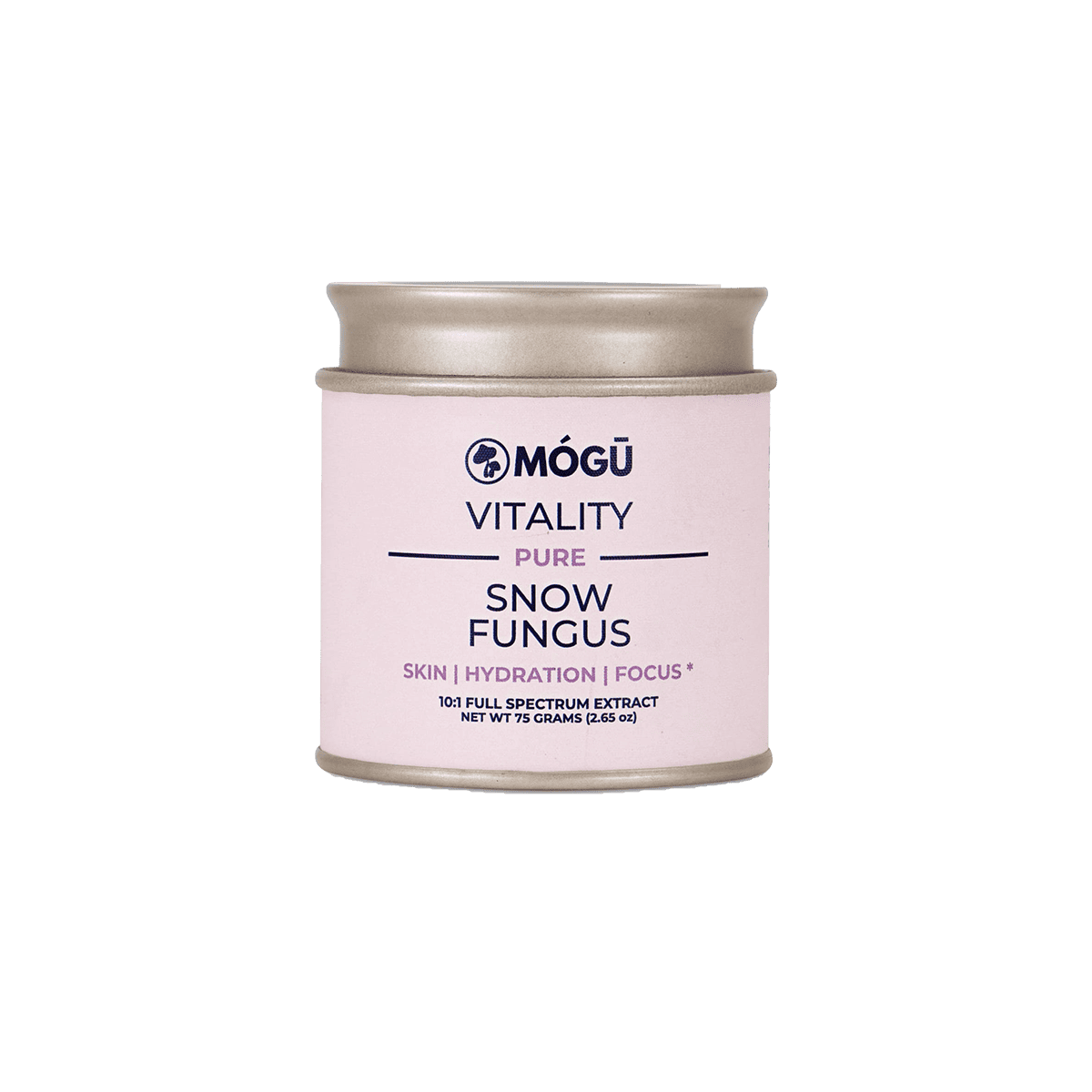Vitalidad - Hongo de Nieve Orgánico "El Hongo de la Belleza" Extracto doble 10:1 para Hidratación y Enfoque de la piel - Disponible en 5 tamaños: 75, 100, 125, 200 y 250 gramos. Bolsa de cáñamo incluida!